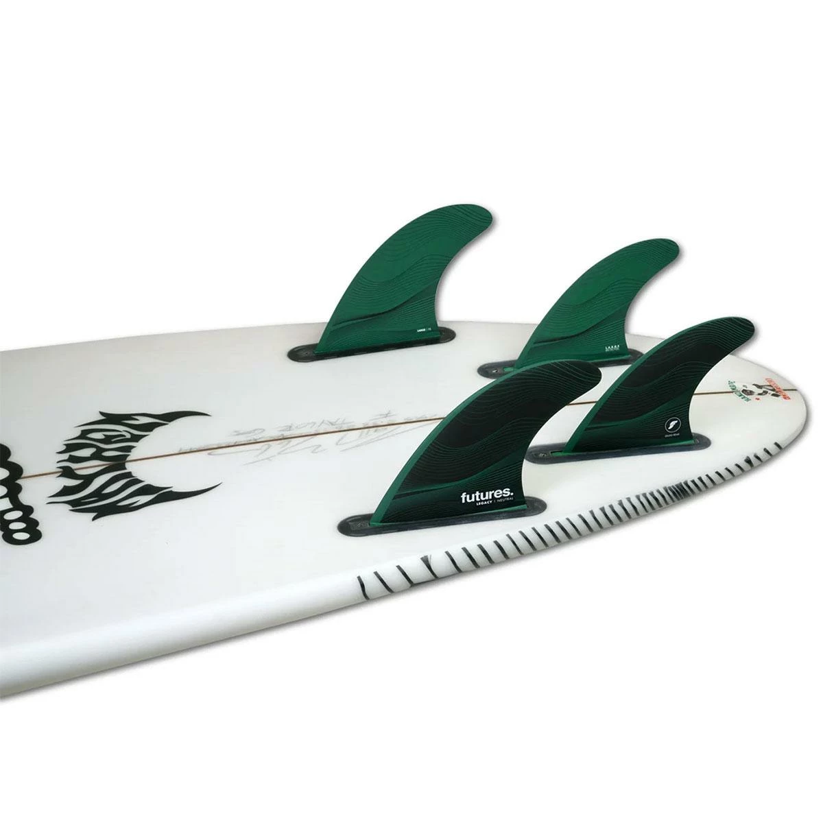 Futures F8 Legacy Neutral 5-Fin Surfboard Fins-Green 2 Futures F8 Legacy Neutral 5-Fin Surfboard Fins-Green - Image 2