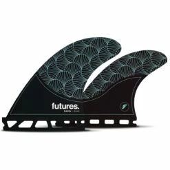 Futures Rasta Quad Surfboard Fins-BLK/TEAL