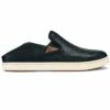 Olukai Pehuea Leather Women's Leather Slip On Sneakers-6.5-Espresso/Espresso