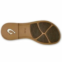 Olukai Kahiko Women's Leather Beach Sandals-Sea/Tan