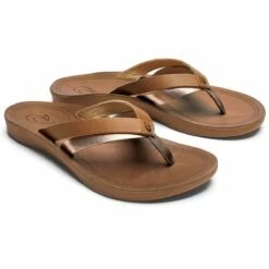 Olukai Kaekae Women's Leather Beach Sandals-6-SLV/GLDNSND -Deals BC Surf Store 20374 SAHBBLY 3