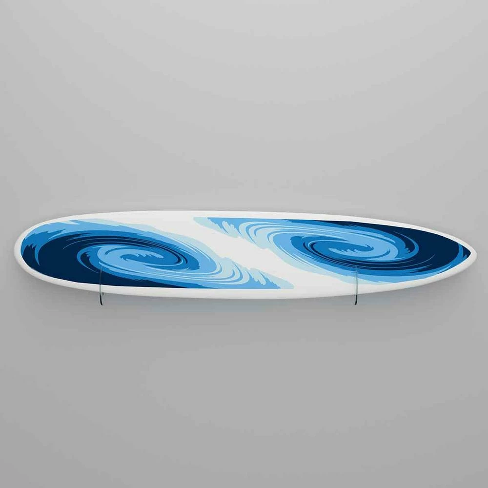 Horizontal Flush Mount Acrylic Surfboard Wall Rack, Clear 3 Horizontal Flush Mount Acrylic Surfboard Wall Rack, Clear - Image 3