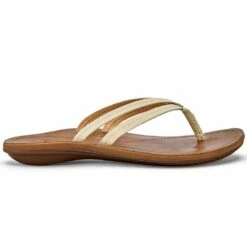 Olukai U'i Women's Leather Beach Sandals-5-Tapa/Sahara