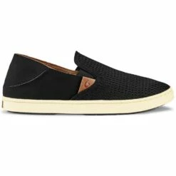 OluKai Pehuena Women's Slip On Sneakers-10-Black/Black