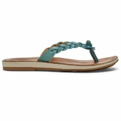 Olukai Kahiko Women's Leather Beach Sandals-Sea/Tan -Deals BC Surf Store 27578 DEFAULT l