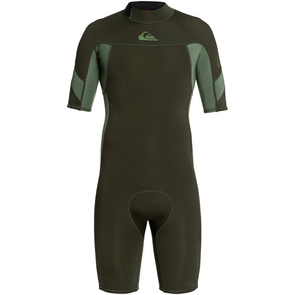 Quiksilver 2/2mm Syncro Short Sleeve Back Zip FLT Springsuit-Dark Ivy/Shade Olive 1 Quiksilver 2/2mm Syncro Short Sleeve Back Zip FLT Springsuit-Dark Ivy/Shade Olive