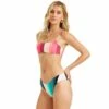 Billabong Sol Stripes Reversible Mini Crop Bikini Top-X-Large-Multi