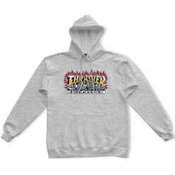 Thrasher Krak Skulls Pullover Hoodie-Small-Heather Grey