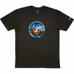 Never Summer Colorado Eagle Rockies Short Sleeve T-Shirt-Small-Vintage Black