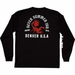 Never Summer Scorpion Rose Long Sleeve T-Shirt-Black -Deals BC Surf Store 34688 DEFAULT l
