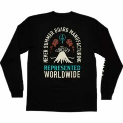 Never Summer Fuji Long Sleeve T-Shirt-Black -Deals BC Surf Store 34695 DEFAULT l