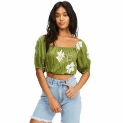 Billabong Sun City Crop Top-Medium-Fern