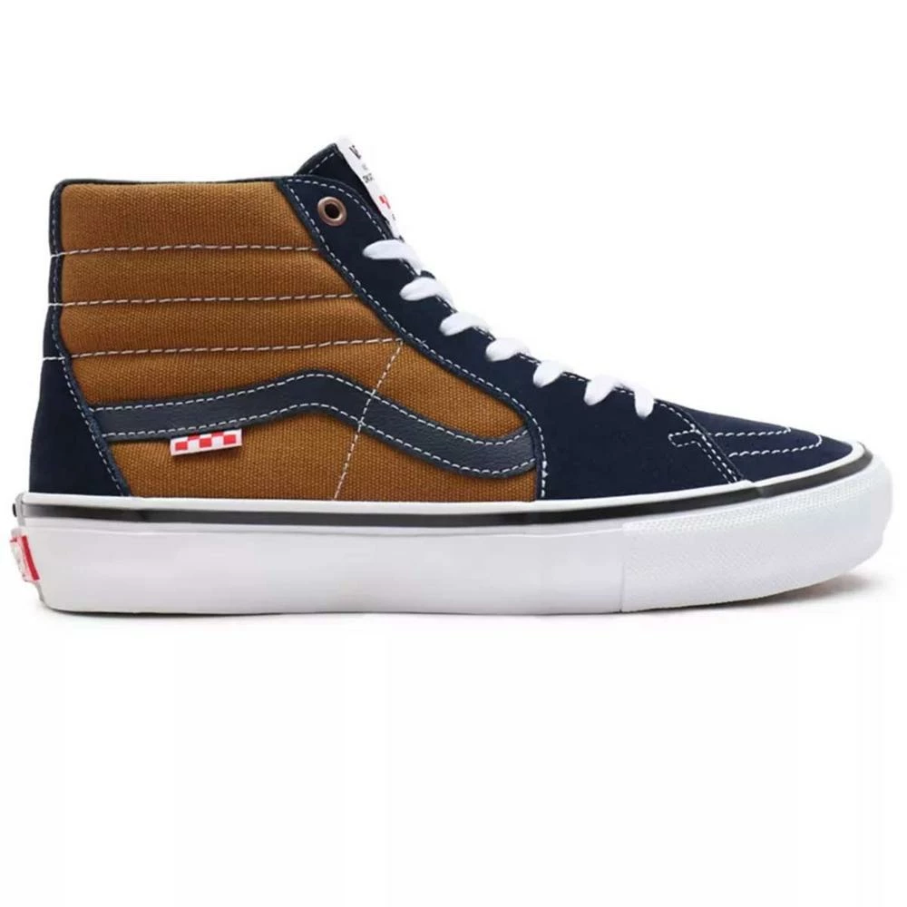 Vans Skate Sk8-Hi Skate Shoes, Navy/Golden Brown 3 Vans Skate Sk8-Hi Skate Shoes, Navy/Golden Brown - Image 3