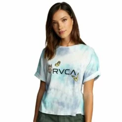 RVCA Butterfly Crop Short Sleeve T-Shirt-Medium-Multi