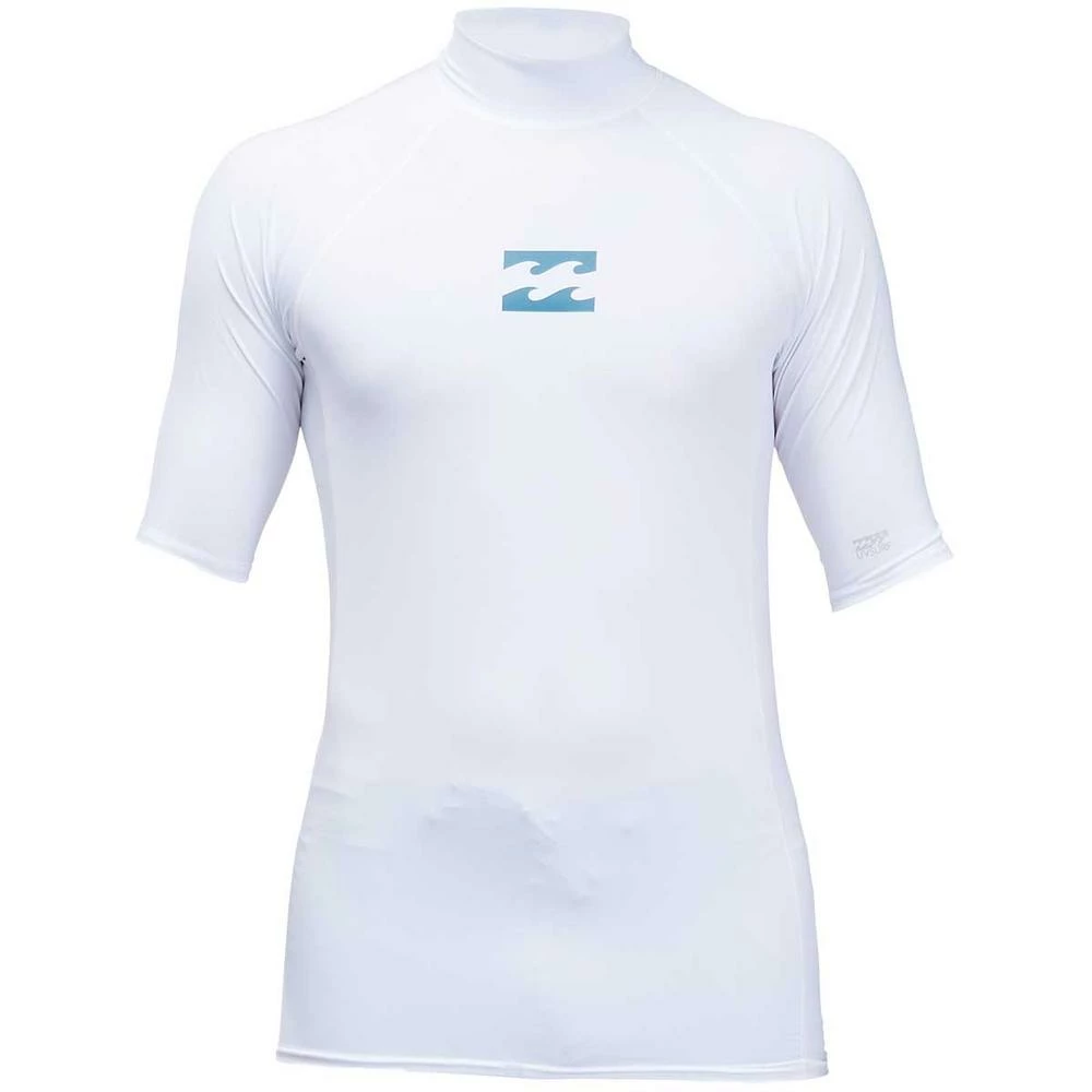 Billabong All Day Wave Performance Fit Short Sleeve Rashguard-White 1 Billabong All Day Wave Performance Fit Short Sleeve Rashguard-White