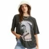 Billabong Summer Tour Boyfriend Short Sleeve T-Shirt-Off Black