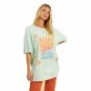 Billabong Salty Blonde Easy Shores Oversized Short Sleeve T-Shirt-Pretty Palms