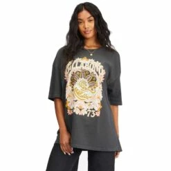 Billabong Super Natural Boyfriend Short Sleeve T-Shirt-Medium-Off Black