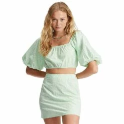 Billabong Tropic Sun Crop Top-Honey Dew