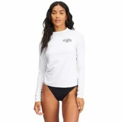 Billabong Core Loose Fit Long Sleeve Rashguard-Large-White