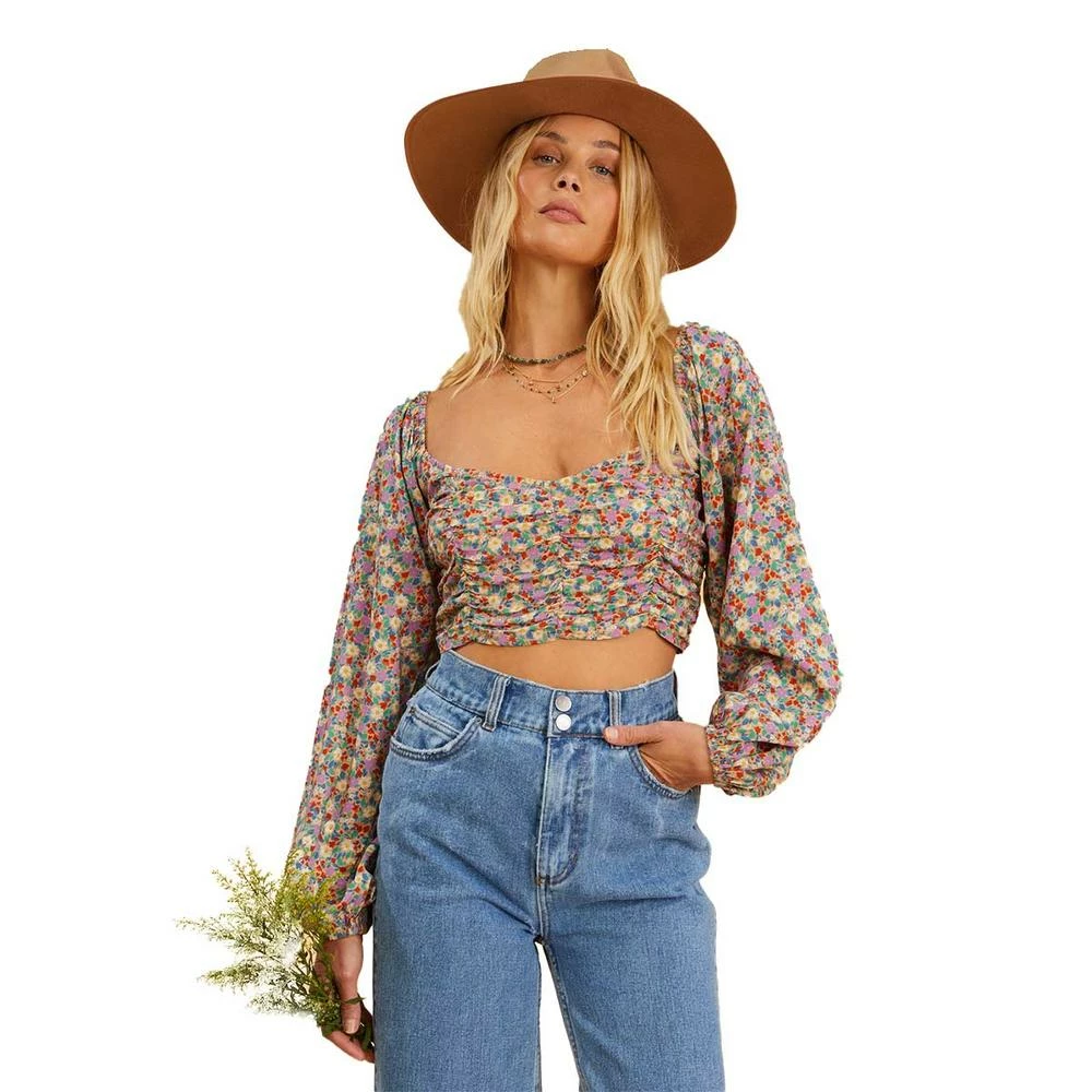 Billabong Salty Blonde Free Love Crop Top-Multi 3 Billabong Salty Blonde Free Love Crop Top-Multi - Image 3