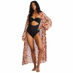 Billabong Cosmic Dreamer Kimono Beach Cover-Up-Antique White
