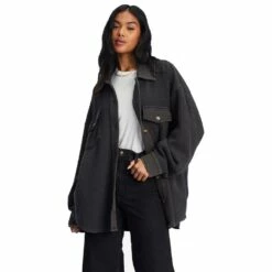 Billabong Anytime Shacket Oversized Button-Through Jacket 6 Billabong Anytime Shacket Oversized Button-Through Jacket -Deals BC Surf Store 37228 OB1 l