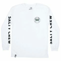 Salty Crew Blue Crabber Long Sleeve Sunshirt-White -Deals BC Surf Store 37537 DEFAULT l