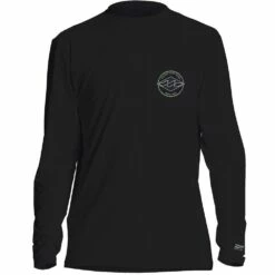 Billabong Rotor Diamond UPF 50 Boys Long Sleeve Surf Shirt-Black