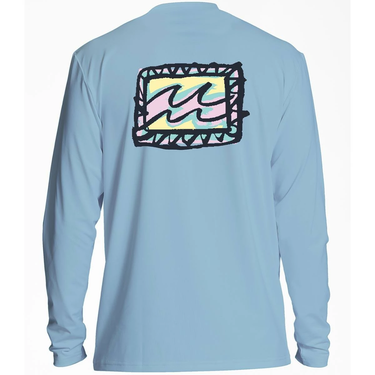 Billabong Crayon Wave UPF 50 Boys Long Sleeve Surf Shirt-Coastal 2 Billabong Crayon Wave UPF 50 Boys Long Sleeve Surf Shirt-Coastal - Image 2