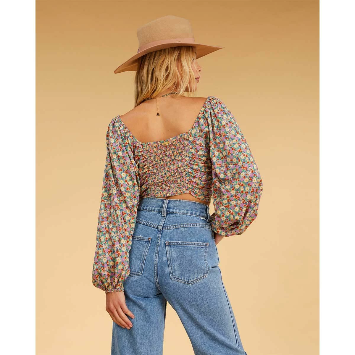 Billabong Salty Blonde Free Love Crop Top-Multi 2 Billabong Salty Blonde Free Love Crop Top-Multi - Image 2