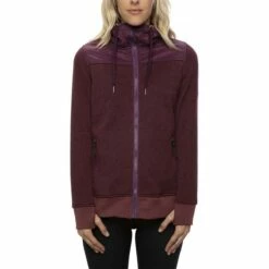 686 Flo Fleece Women's Jacket-Medium-Plum Kaleidoscope