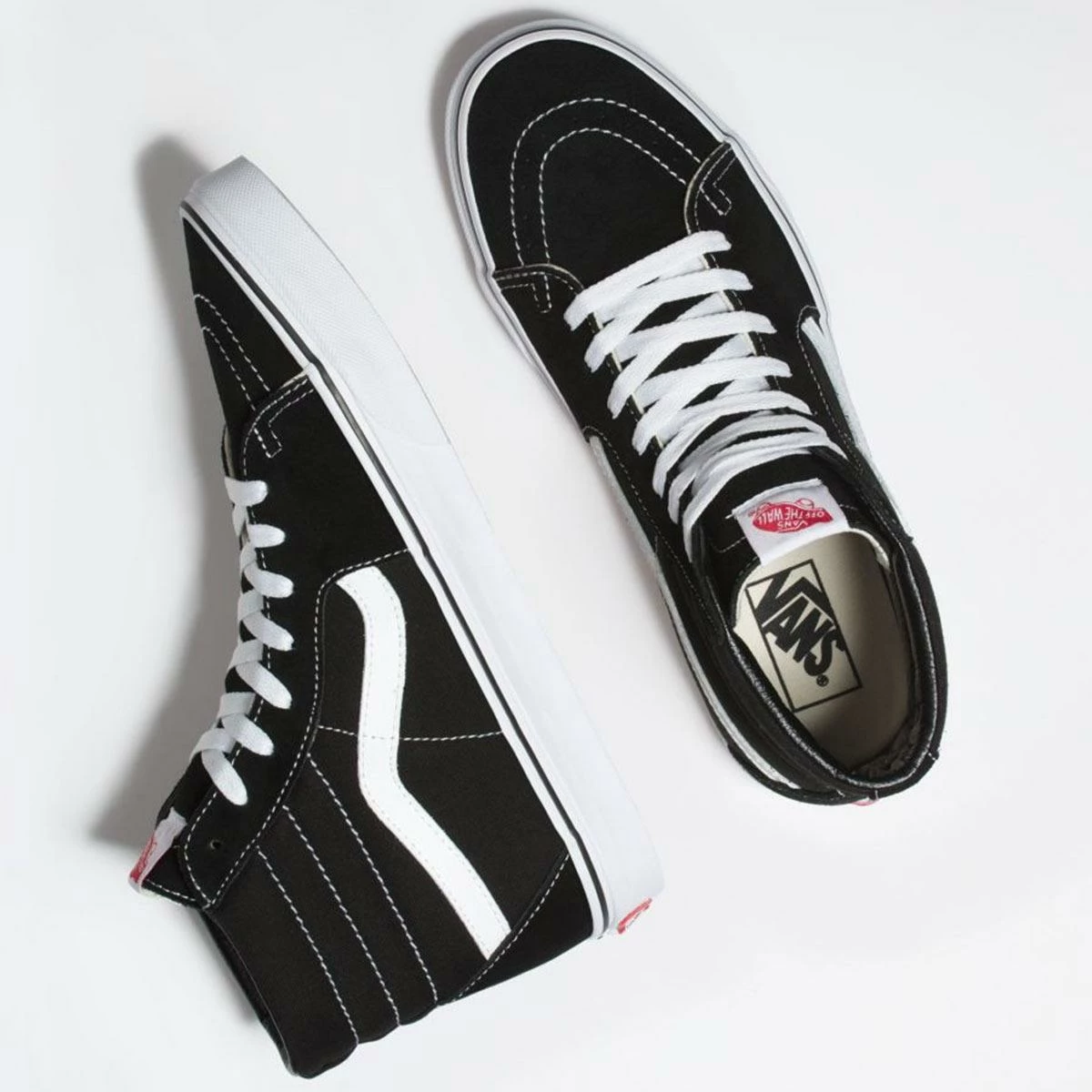 Vans Sk8-Hi Skate Shoes, Black/White 4 Vans Sk8-Hi Skate Shoes, Black/White - Image 4