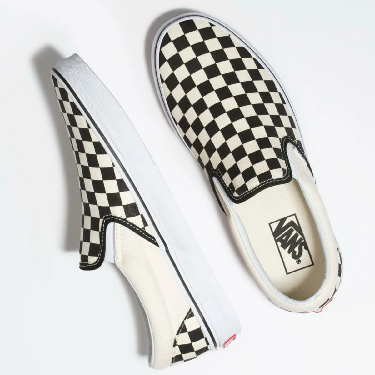 Vans Classics Checkerboard Slip-On Skate Shoe, Black/Off-White Checkers 4 Vans Classics Checkerboard Slip-On Skate Shoe, Black/Off-White Checkers - Image 4