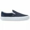 Vans Classic Slip On Skateboard Shoes, India Ink/True White Mini Check