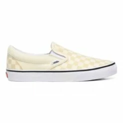 Vans Checkerboard Slip-On Skate Shoes, Classic White/True White